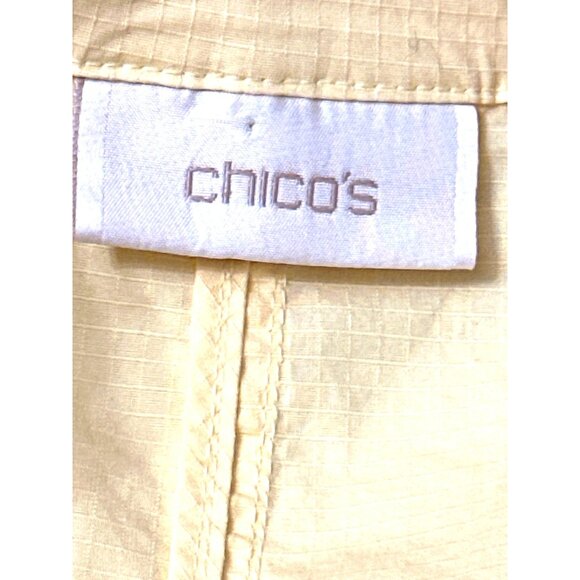 Chicos Yellow Lightweight Zip Up Jacket Casual Utility Style Travel Friendly - Picture 7 of 11